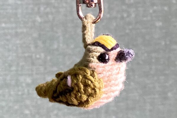 Sleutelhanger Goudhaan - Goldcrest gehaakt